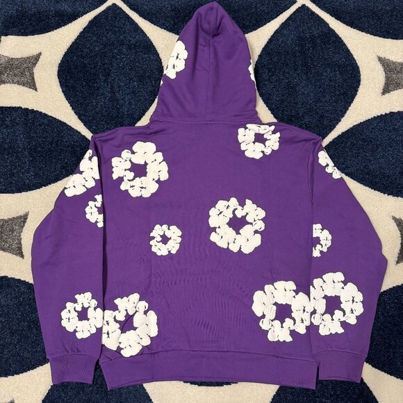 Denim Tears The Cotton Wreath Sweatshirt Purple Mens Size Large - Picture 3 of 3
